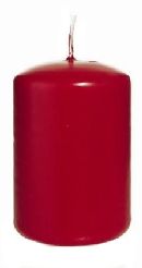 Stumpenkerze FK. 01 ROT mit Alu-Sicher-Folie H80 Ø50mm ca.18h Brenndauer
