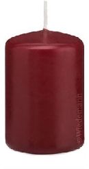 Stumpenkerze FK. 67 BORDEAUX Alu-Sicher-Folie H80 Ø50 mm ca.18h Brenndauer