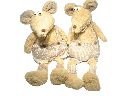 Maus Sweety BRAUN-GRAU 50x20x13cm 13442 sitzend lange Beine 2-fach