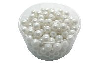 Perlen WEISS 14mm 300g ca 210 St.