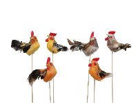Huhn / Federhuhn 320833 Stecker 9 cm 6-fach Sortierung