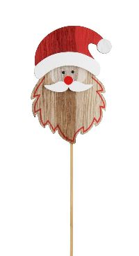 Nikolaus am Pick ROT-WEISS-NATUR 24474307 5x8cm GL:28cm Holz