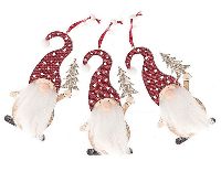 Wichtel Nordic Stars ROT-WEISS Holz 862203067 Hänger 8x1x13,5cm