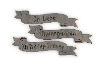 Schriftrolle mit Spruch 22765302 In Liebe Unvergessen 4,5x20cm Holz In tiefer Trauer
